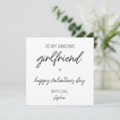 Moderne Schattigee Valentijnsdag Kaart voor Vriend (Staand voorkant)