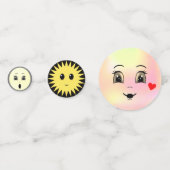 Moderne Schattigee veelkleurige blije gezichten Confetti (Voorkanten)