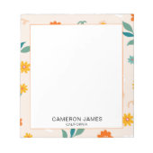 Moderne Schattigee Waterverf bloemmotief Notitieblok (Voorkant)