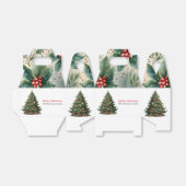 Moderne Schattigee Waterverf kerstboomwensen Bedankdoosjes (Uitgevouwen)