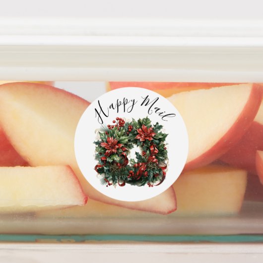 Moderne Schattigee Waterverf kerstkranswensen Labels (Aangebracht)