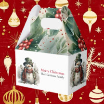 Moderne Schattigee Waterverf Kerstsneeuw man Wense