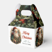 Moderne Schattigee Waterverf Retro Classic Sinterk Bedankdoosjes (Achterkant)