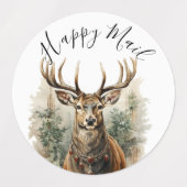 Moderne Schattigee Waterverf rustieke kerstrendier Labels (Design 2)