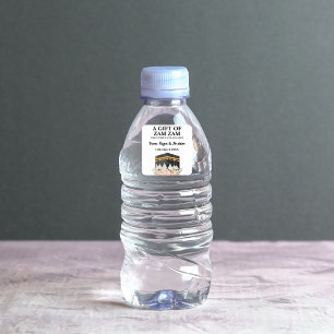 Moderne Schattigee Zam Zam Muslim Water Hajj Umrah Vierkante Sticker