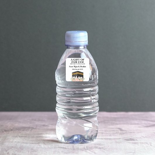 Moderne Schattigee Zam Zam Muslim Water Hajj Umrah Vierkante Sticker