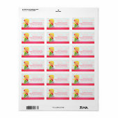 Moderne Schattigee Zeemeermin Roze Etiket (Full Sheet)