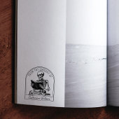Moderne schedel Lezing Bookplate uit de bibliothee Rubberstempel