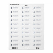 Moderne scheepsanker aangepast retouradres etiket (Full Sheet)