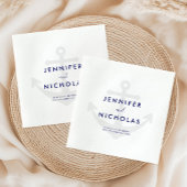 Moderne scheepsanker bruiloft servet