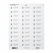 Moderne scheepsanker retouradres etiket (Full Sheet)