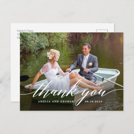 Moderne SCHEEPSKLEUR - Bedankt Briefkaart (Voorkant / Achterkant)