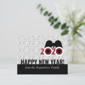 Moderne SCHEEPSNIEUW JAAR 2020 VISSnowflakes Briefkaart (Staand voorkant)