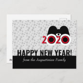 Moderne SCHEEPSNIEUW JAAR 2020 VISSnowflakes Briefkaart (Voorkant / Achterkant)