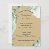 moderne schemerige beige maagdenpalm bruiloft uitn kaart (Voorkant)