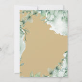 moderne schemerige beige maagdenpalm bruiloft uitn kaart (Achterkant)