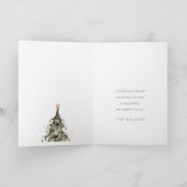 Moderne Schets Kerstboom Cadeaus Vakantiewenskaart Feestdagen Kaart (Binnen)