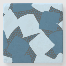 Moderne Schild: Abstracte Geometrische Middernacht Stenen Onderzetter
