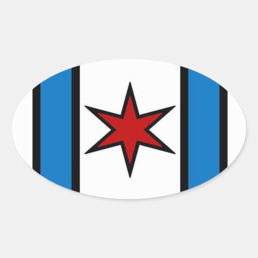 Moderne schild ovale sticker (Voorkant)