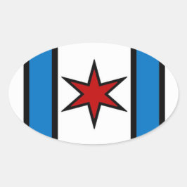 Moderne schild ovale sticker