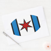 Moderne schild ovale sticker (Envelop)