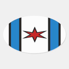 Moderne schild ovale sticker