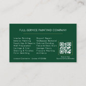 Moderne schilder groen goud QR-code Visitekaartje (Achterkant)