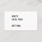 Moderne schilder visitekaartje (Achterkant)