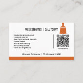 Moderne Schilderaannemer Oranje Blauwe QR-code  Visitekaartje (Achterkant)