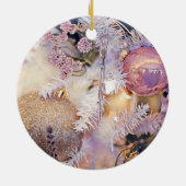 Moderne schilderende kerstbomen Paarse decoraties (Achterkant)