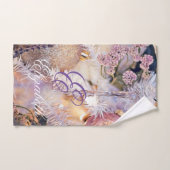 Moderne schilderende kerstbomen Paarse decoraties Bad Handdoek (Handdoek)