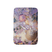 Moderne schilderende kerstbomen Paarse decoraties Badmat (Voorkant Verticaal)