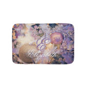 Moderne schilderende kerstbomen Paarse decoraties Badmat (Voorkant)