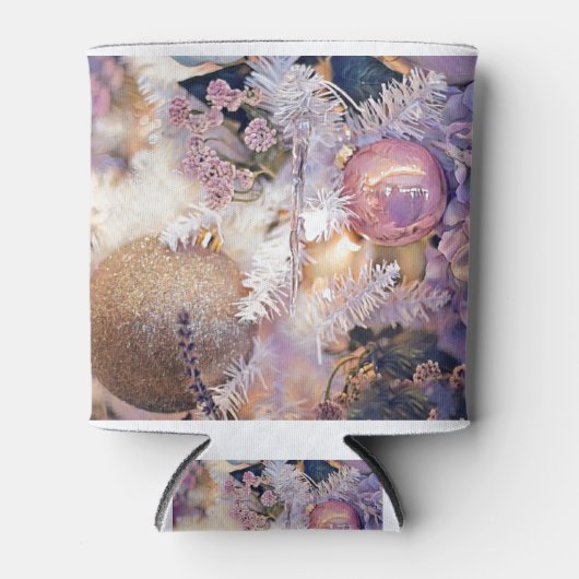 Moderne schilderende kerstbomen Paarse decoraties Blikjeskoeler (Voorkant)