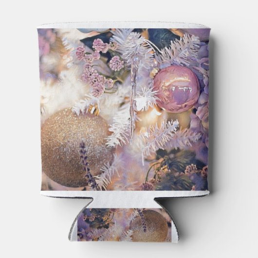 Moderne schilderende kerstbomen Paarse decoraties Blikjeskoeler (Achterkant)