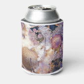 Moderne schilderende kerstbomen Paarse decoraties Blikjeskoeler (Blikje Achterkant)