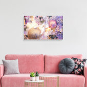 Moderne schilderende kerstbomen Paarse decoraties Canvas Afdruk (Insitu (Woonkamer))