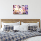 Moderne schilderende kerstbomen Paarse decoraties Canvas Afdruk (Insitu (Slaapkamer))
