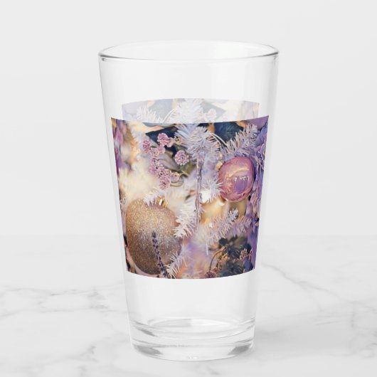 Moderne schilderende kerstbomen Paarse decoraties Glas (Achterkant)