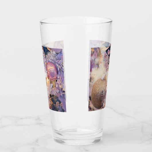 Moderne schilderende kerstbomen Paarse decoraties Glas (Links)