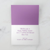 Moderne schilderende kerstbomen Paarse decoraties Kaart (Binnen)