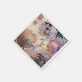 Moderne schilderende kerstbomen Paarse decoraties Servet (Hoek)