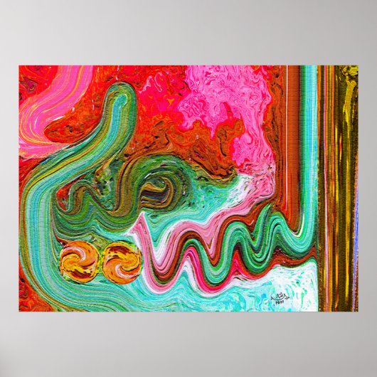 Moderne schilderijen binnen poster (Voorkant)