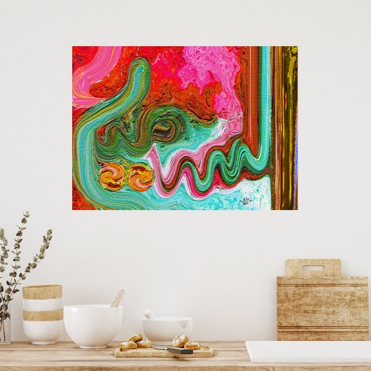 Moderne schilderijen binnen poster (Keuken)