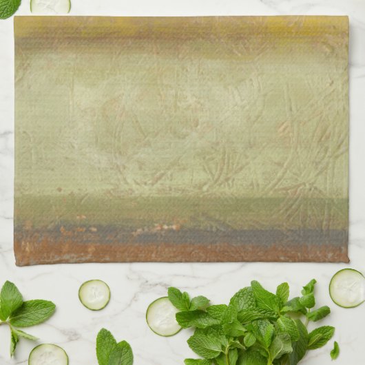 Moderne schilderijen op aarde door Norman Wyatt Theedoek (Gevouwen)