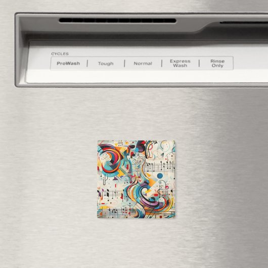 Moderne schildering van muzikaal thema magneet (Insitu (Vaatwasser))