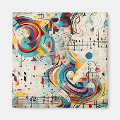 Moderne schildering van muzikaal thema magneet (Voorkant)