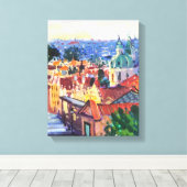 Moderne schilderkunst, Praag Canvas Afdruk (Insitu (Houten vloer))