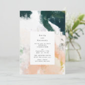 Moderne Schilderkunst Trouwdag Kaart (Staand voorkant)