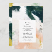 Moderne Schilderkunst Trouwdag Kaart (Voorkant / Achterkant)